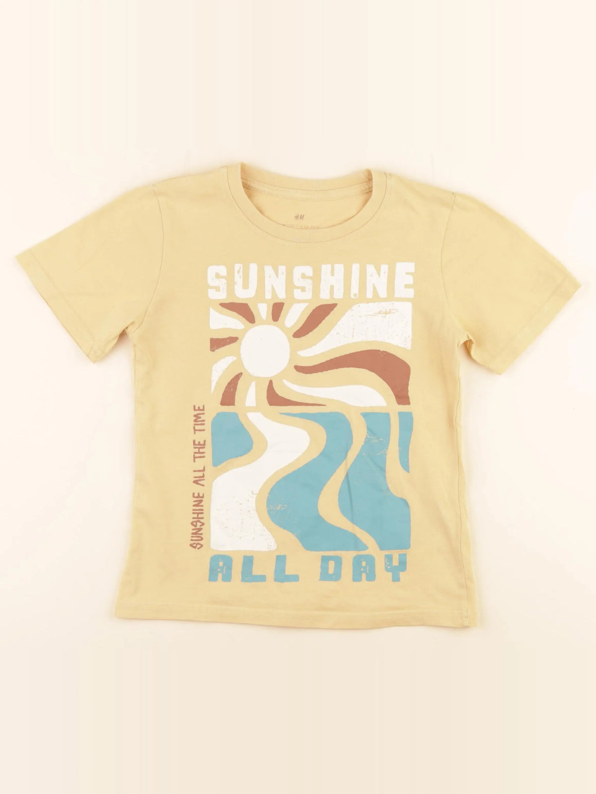 H&M - tee-shirt jaune - 4/6 ans