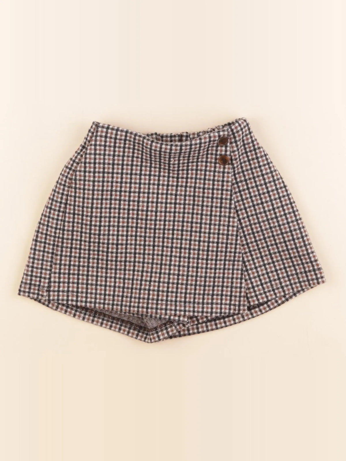 Zara - jupe short marron, noir - 4/5 ans