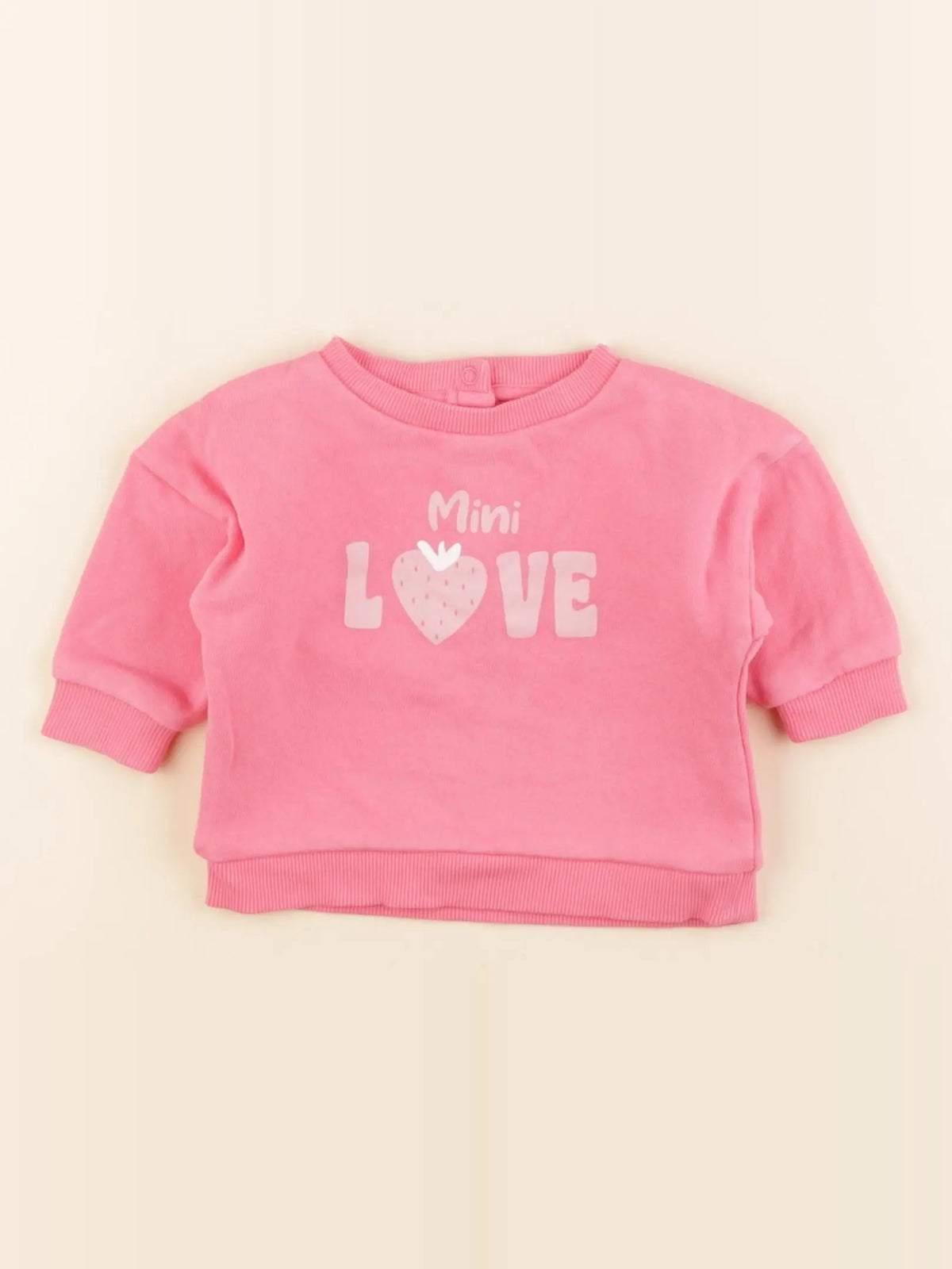 Vertbaudet - sweat rose - 3 mois