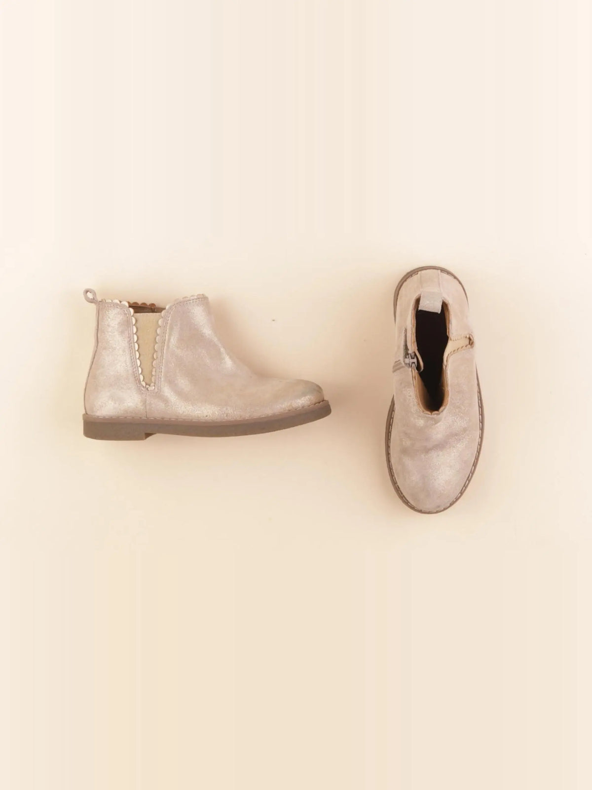 Vertbaudet - bottillons beige, or - pointure 28
