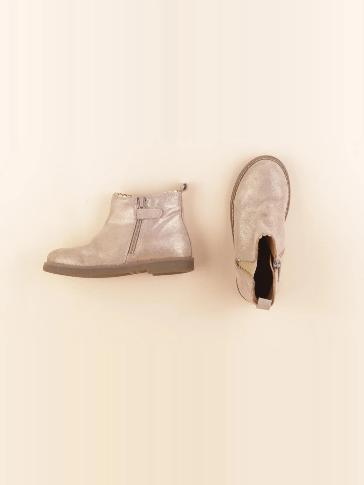 Vertbaudet - bottillons beige, or - pointure 28