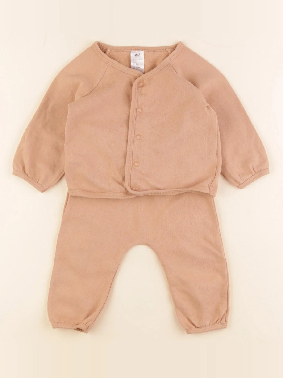 H&M - ensemble marron - 4/6 mois