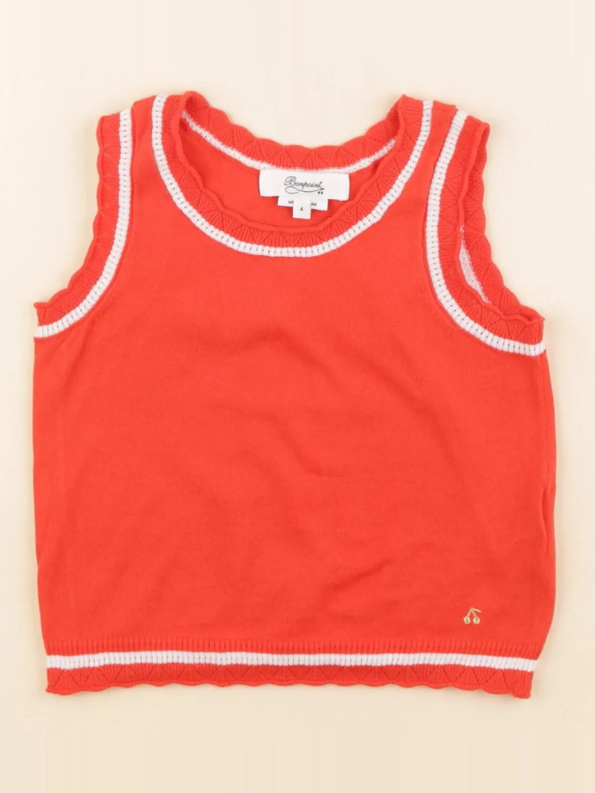 Bonpoint - pull rouge - 4 ans
