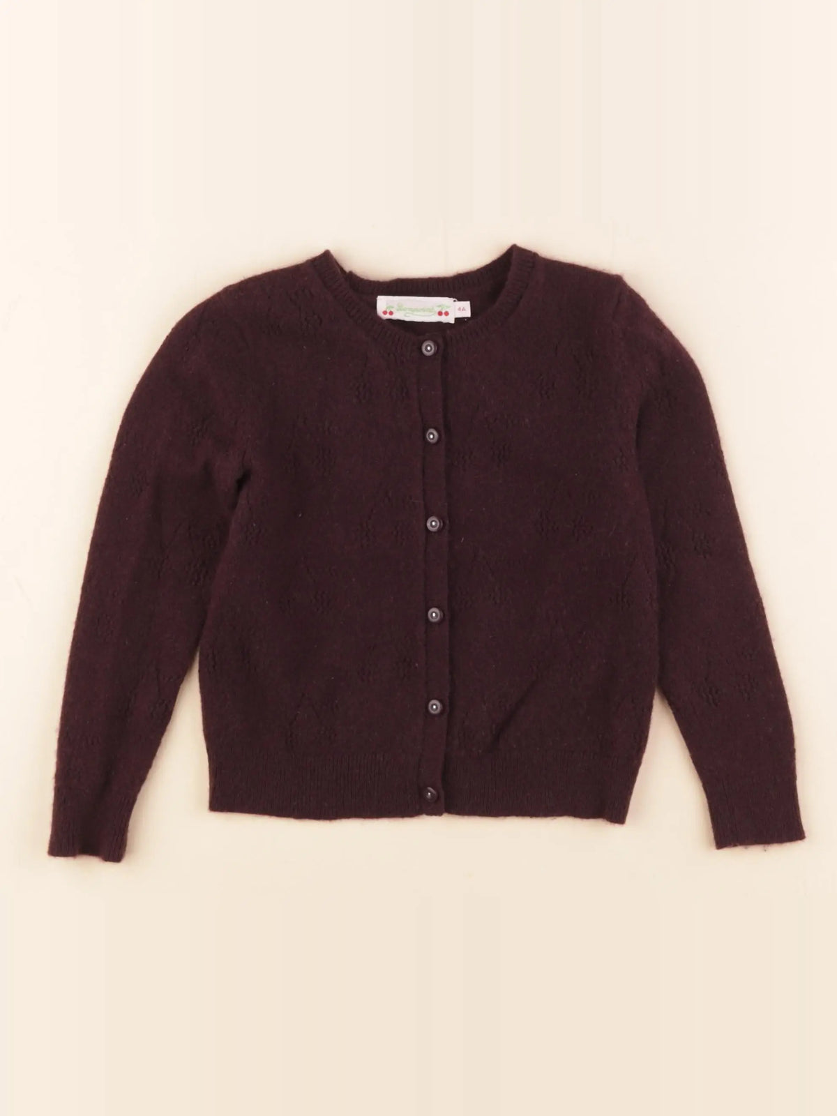 Bonpoint - gilet violet - 4 ans