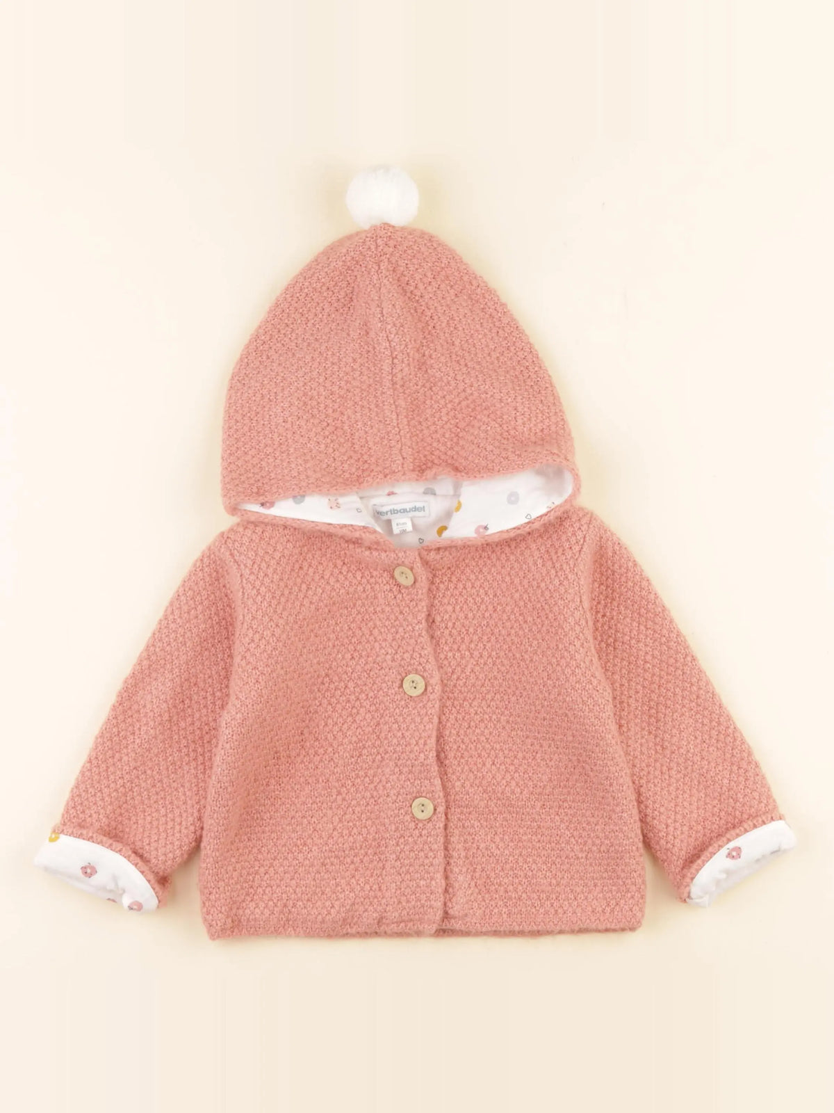 Vertbaudet - gilet rose - 18 mois
