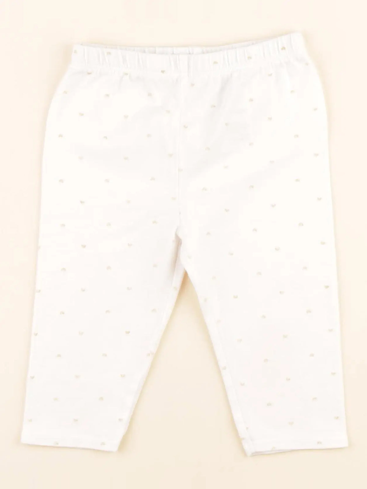 Vertbaudet - legging blanc, or - 24 mois
