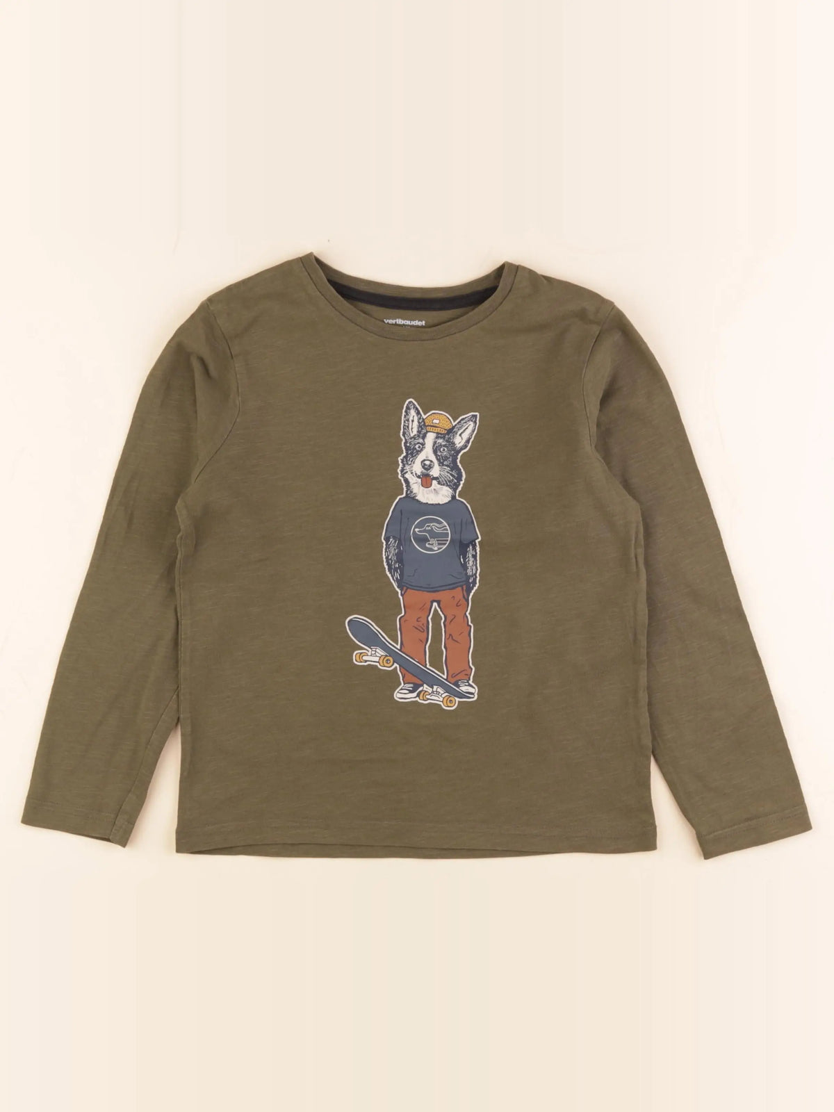 Vertbaudet - tee-shirt vert - 8 ans