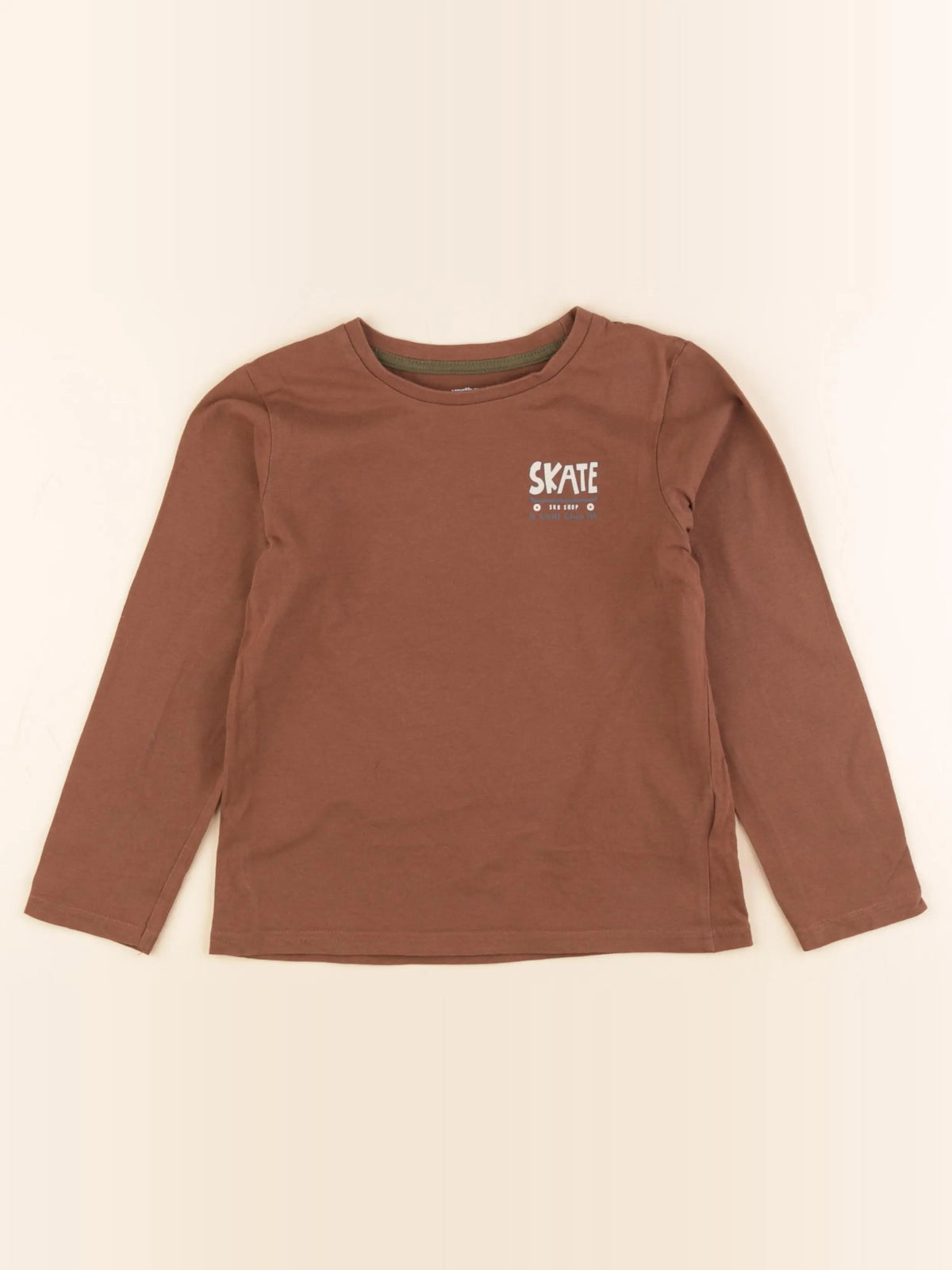 Vertbaudet - tee-shirt marron - 8 ans