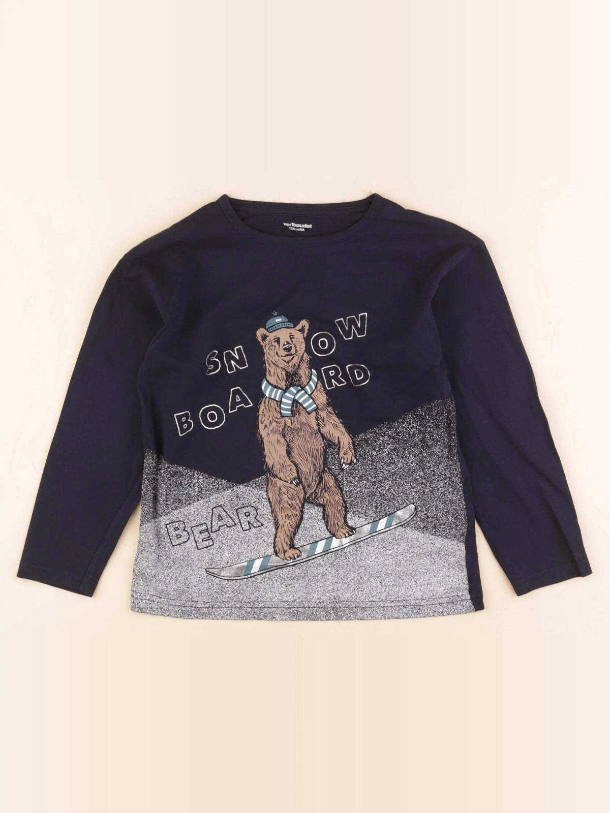 Vertbaudet - tee-shirt bleu - 8 ans