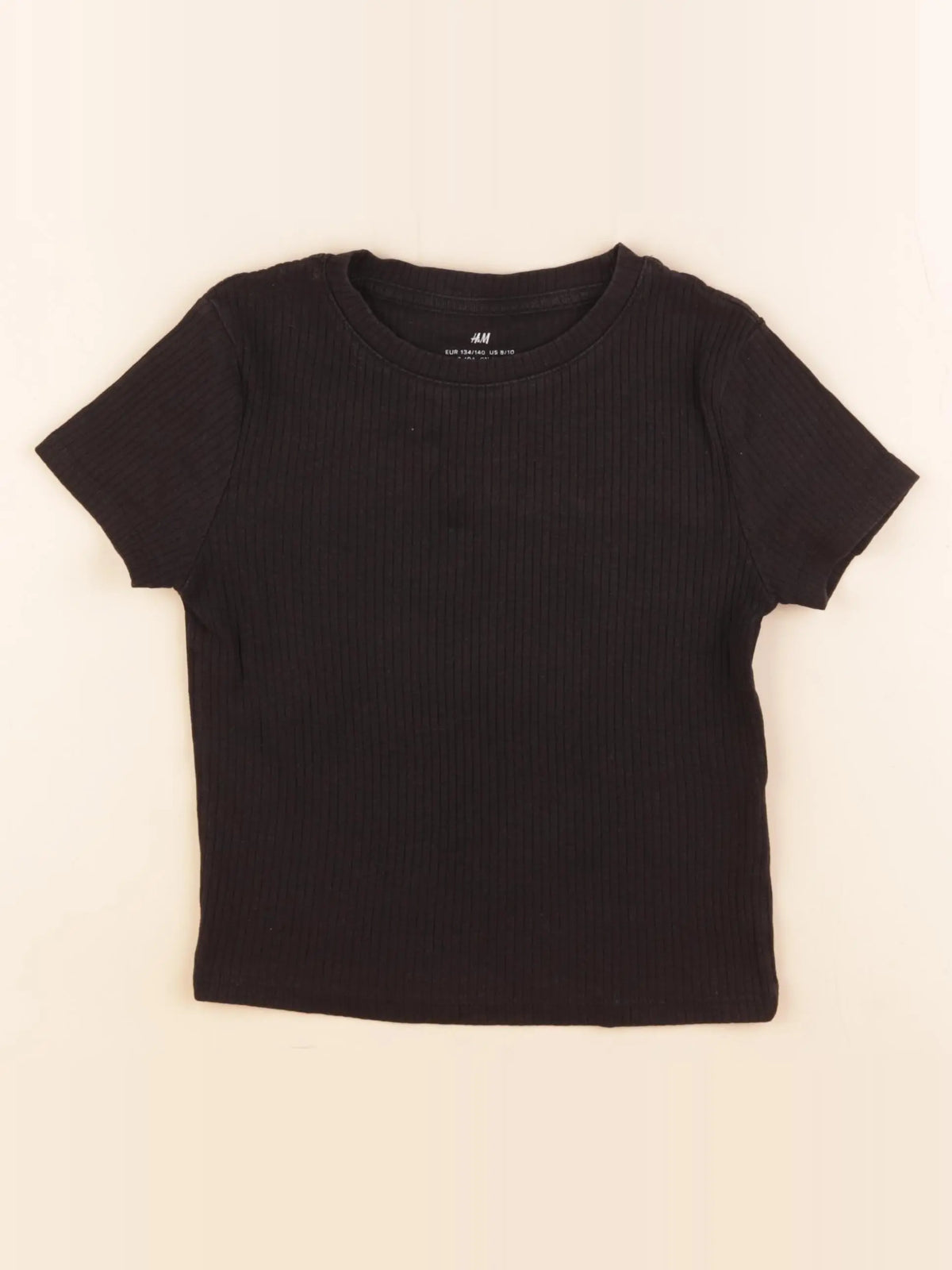 H&M - tee-shirt noir - 8/10 ans