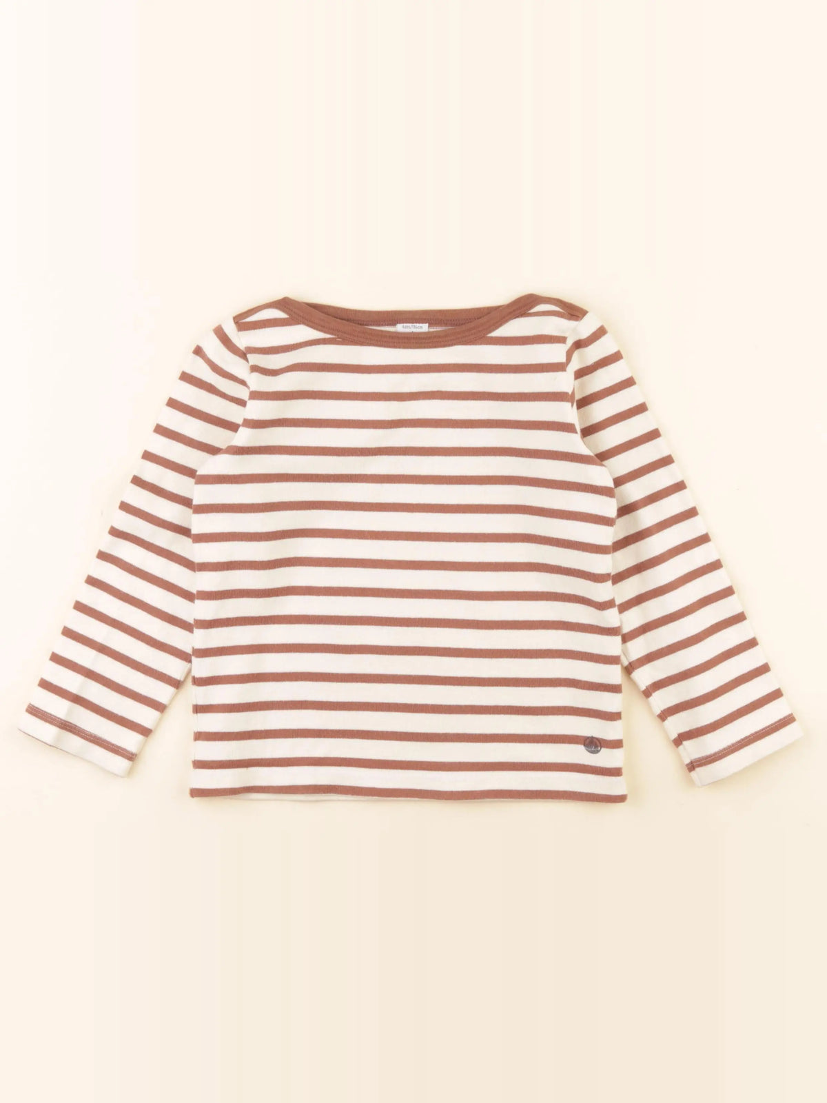 Petit Bateau - tee-shirt marron - 6 ans