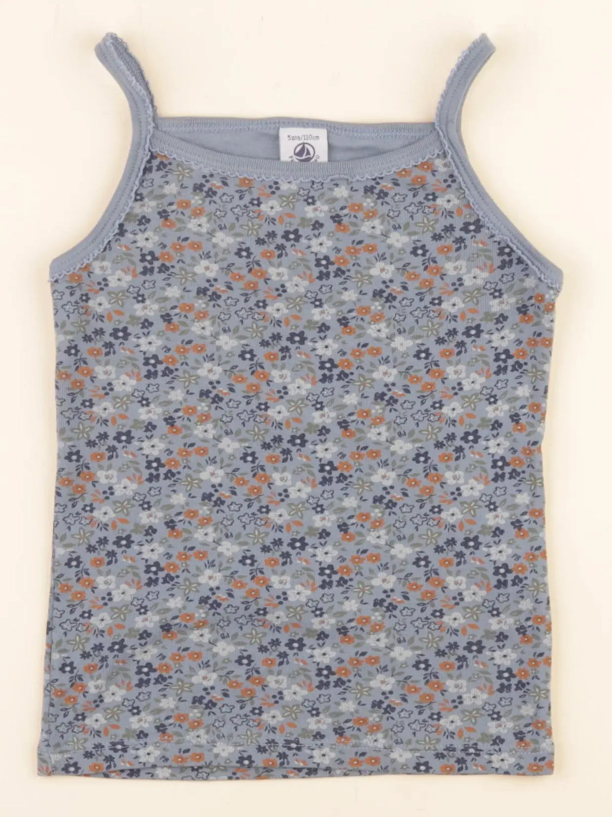 Petit Bateau - maillot de corps bleu - 5 ans