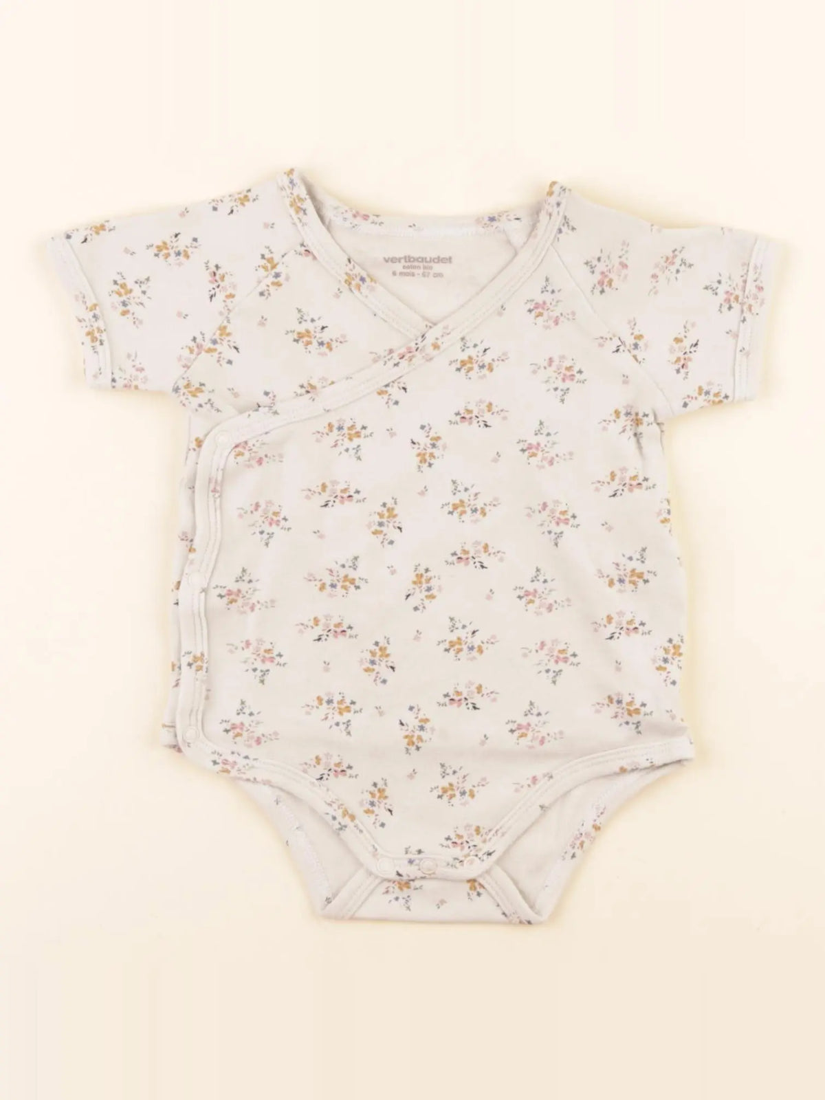 Vertbaudet - body beige - 6 mois