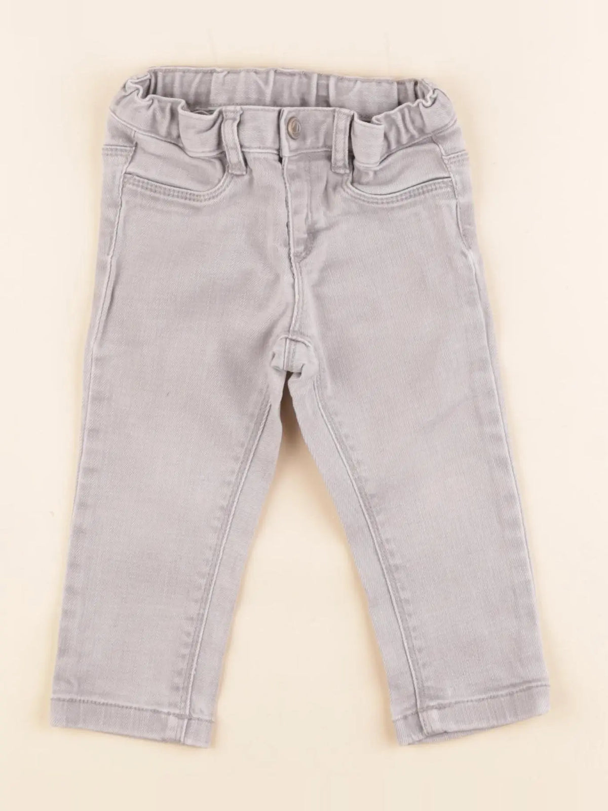 Petit Bateau - jean gris - 12 mois