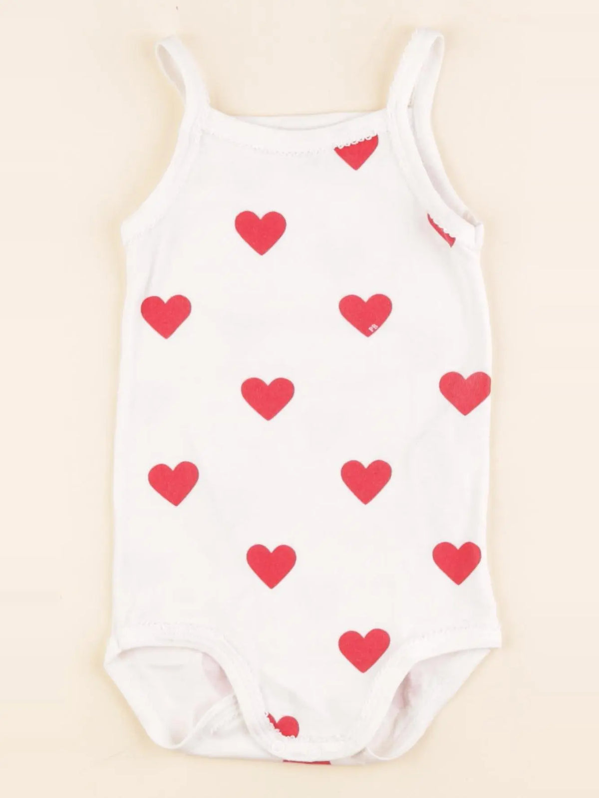 Petit Bateau - body blanc, rouge - 24 mois