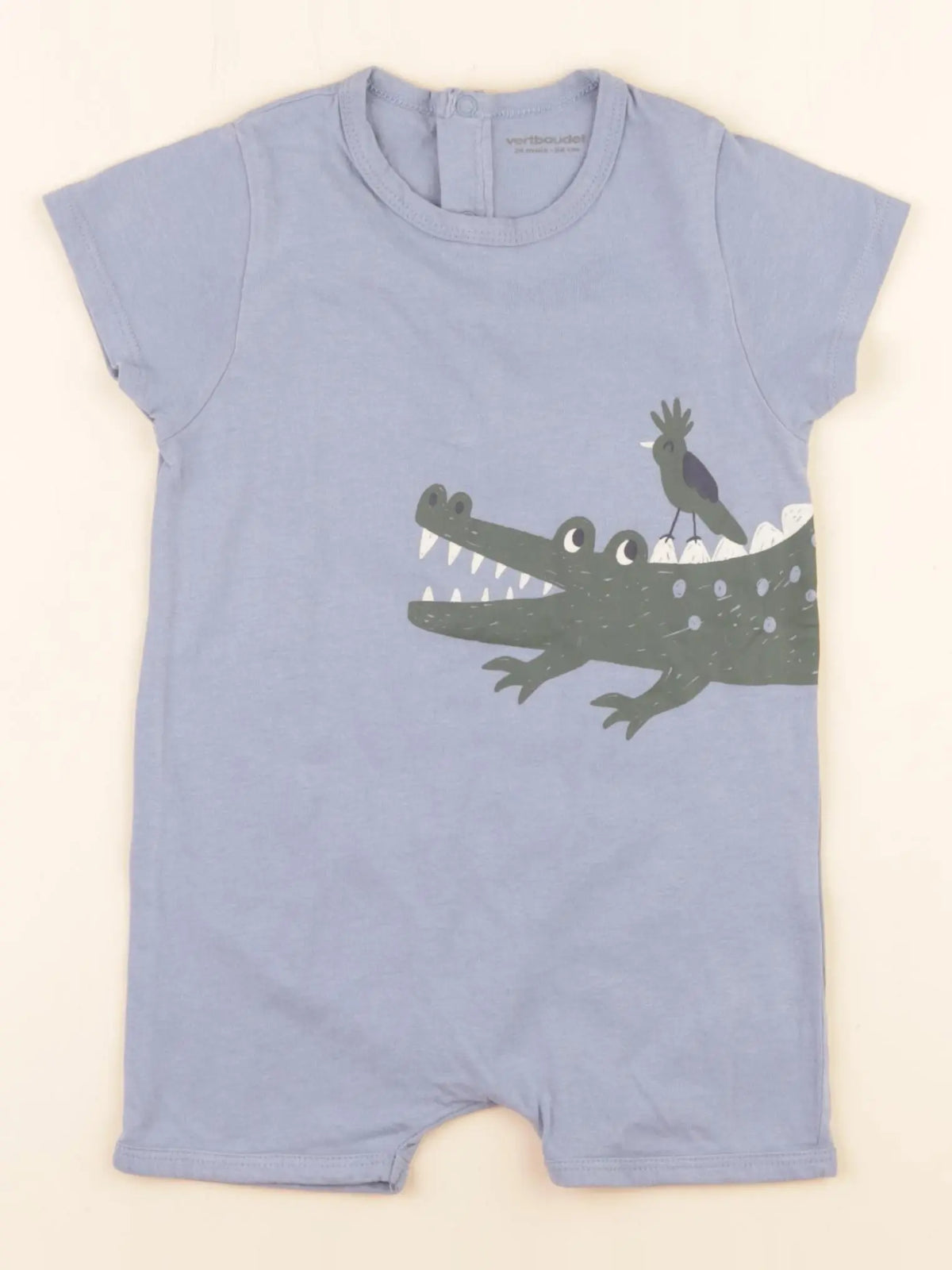 Vertbaudet - pyjama coton bleu - 24 mois