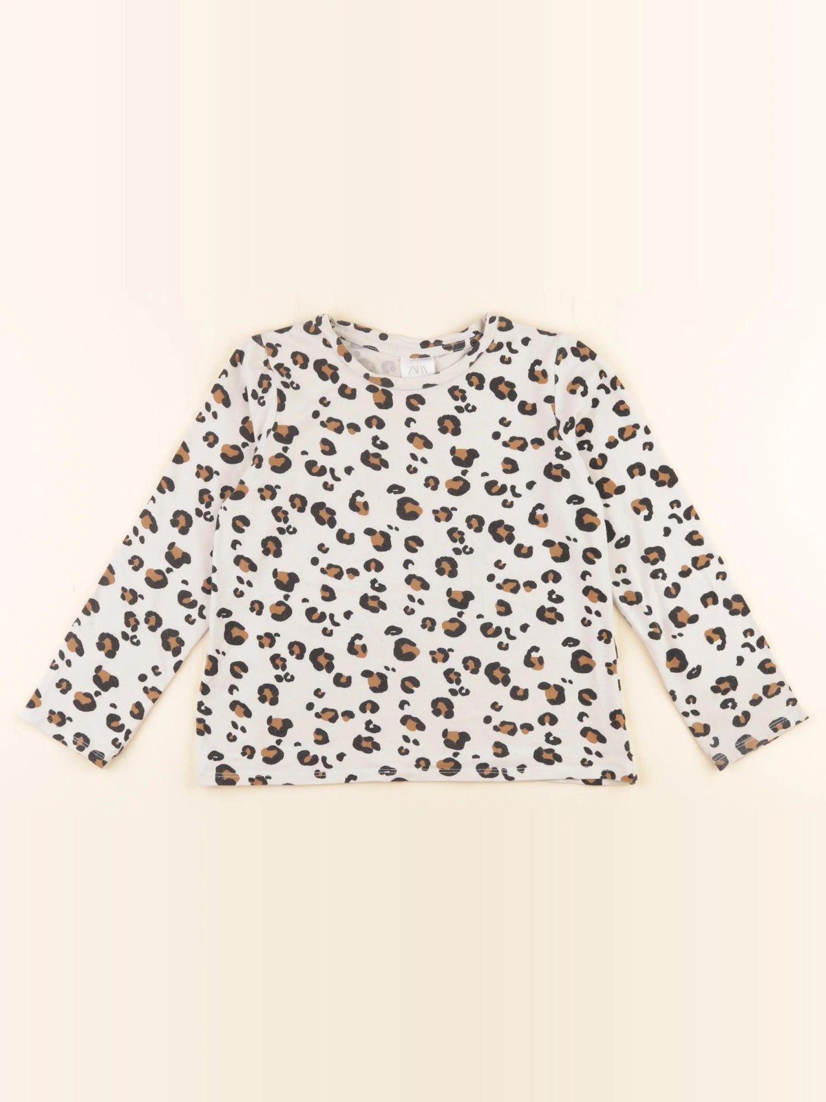 Zara - tee-shirt beige - 7 ans