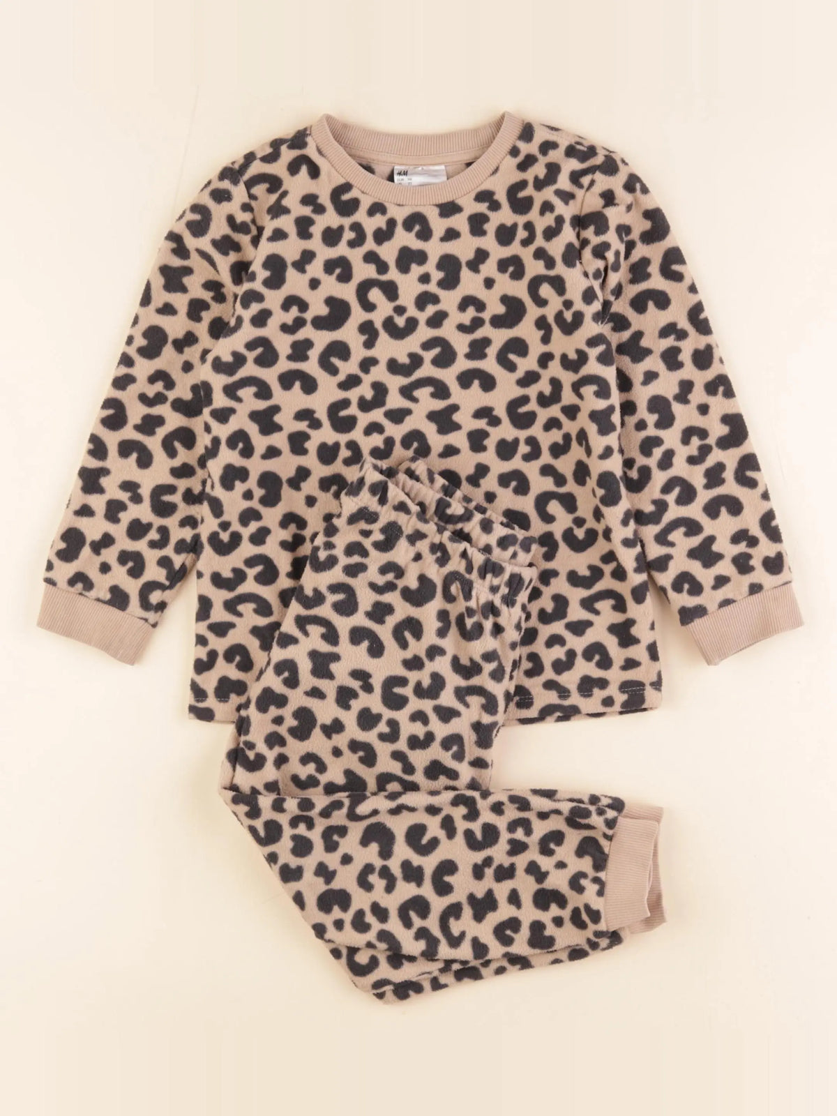 H&M - pyjama velours marron - 2/3 ans