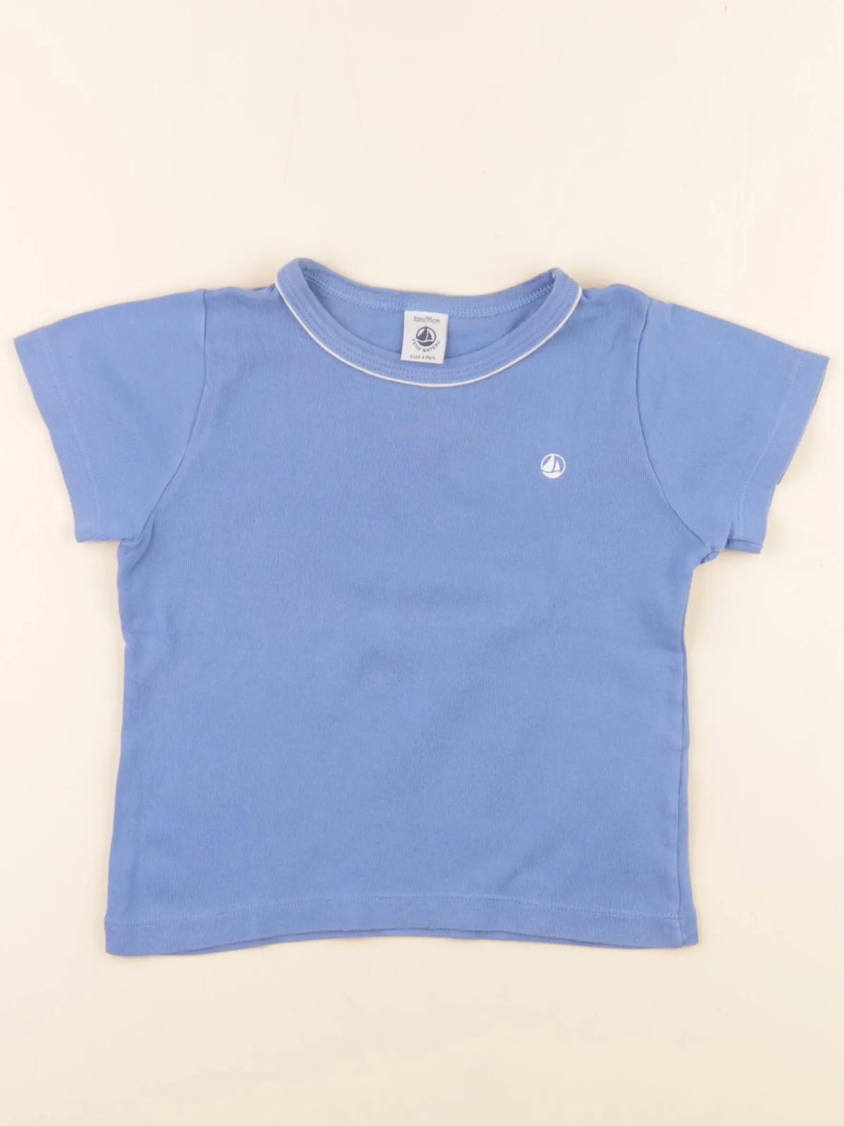 Petit Bateau - maillot de corps bleu - 3 ans