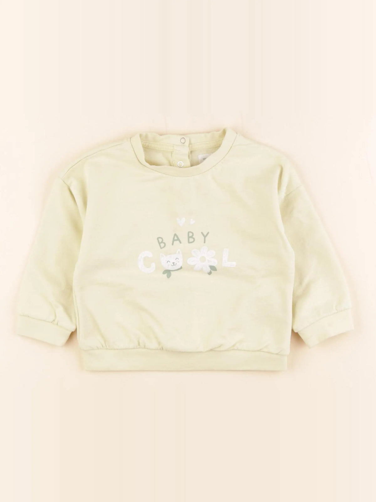 Vertbaudet - sweat jaune - 18 mois