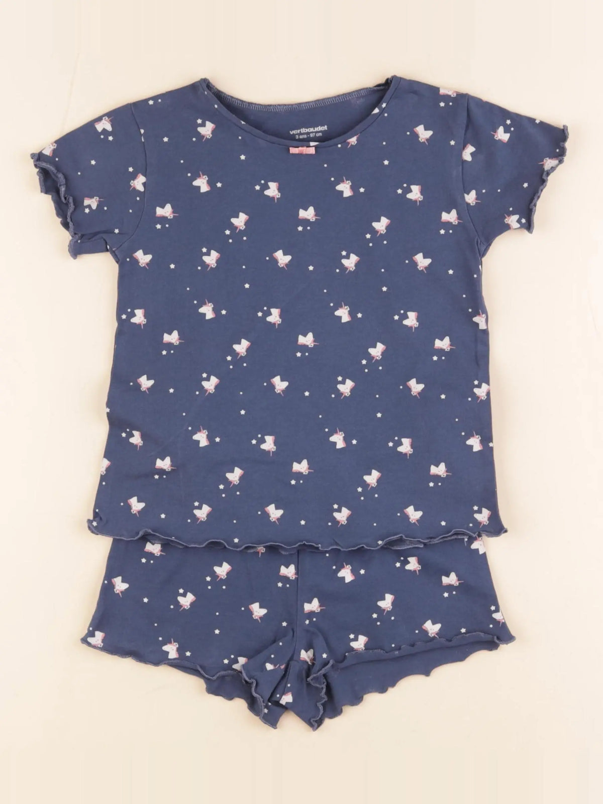 Vertbaudet - pyjama coton bleu - 3 ans