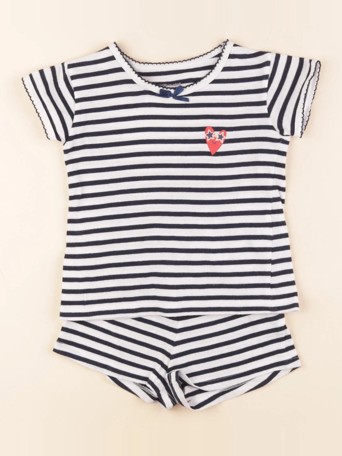 Vertbaudet - pyjama coton blanc, bleu - 3 ans