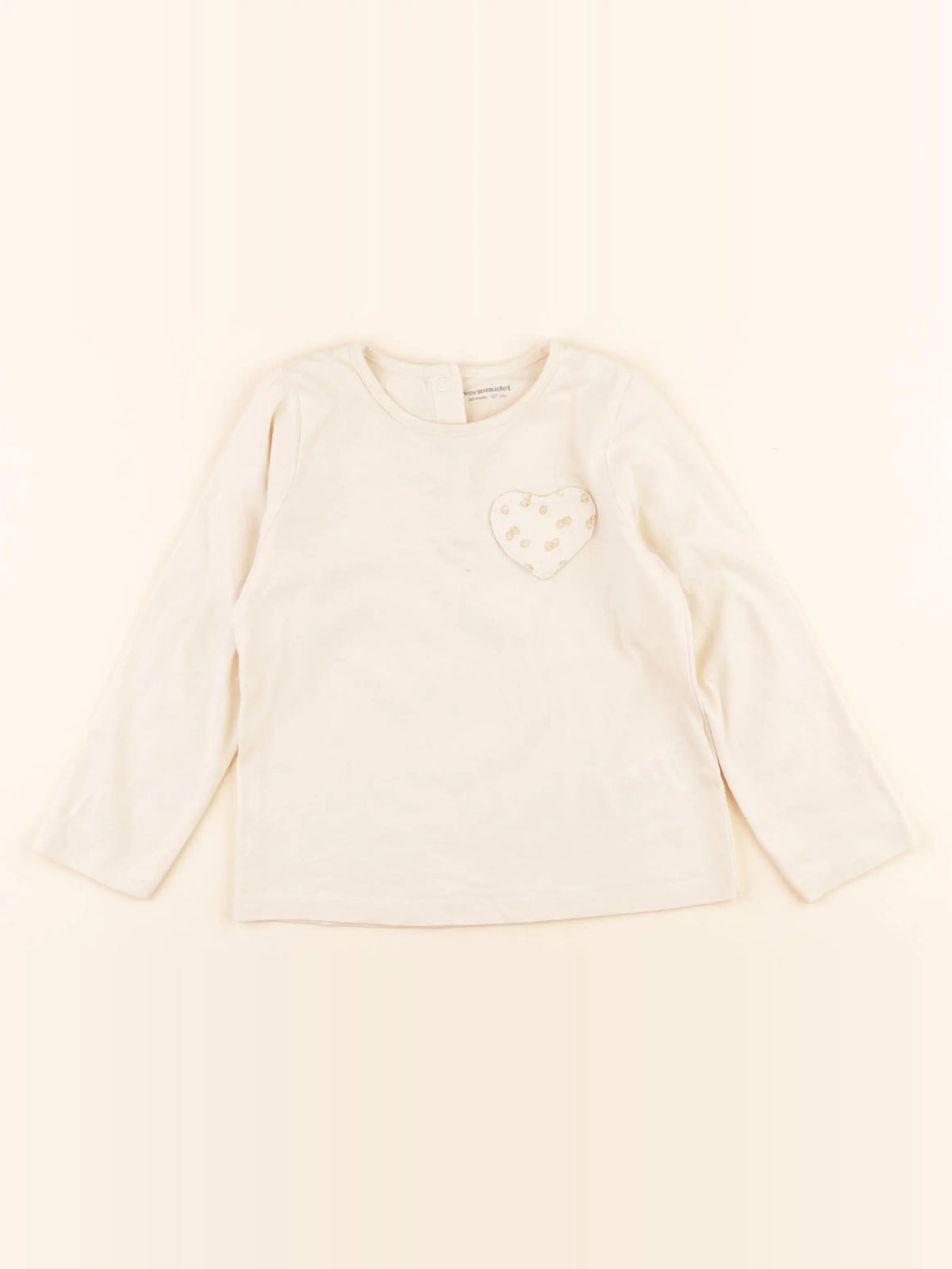 Vertbaudet - tee-shirt beige - 36 mois
