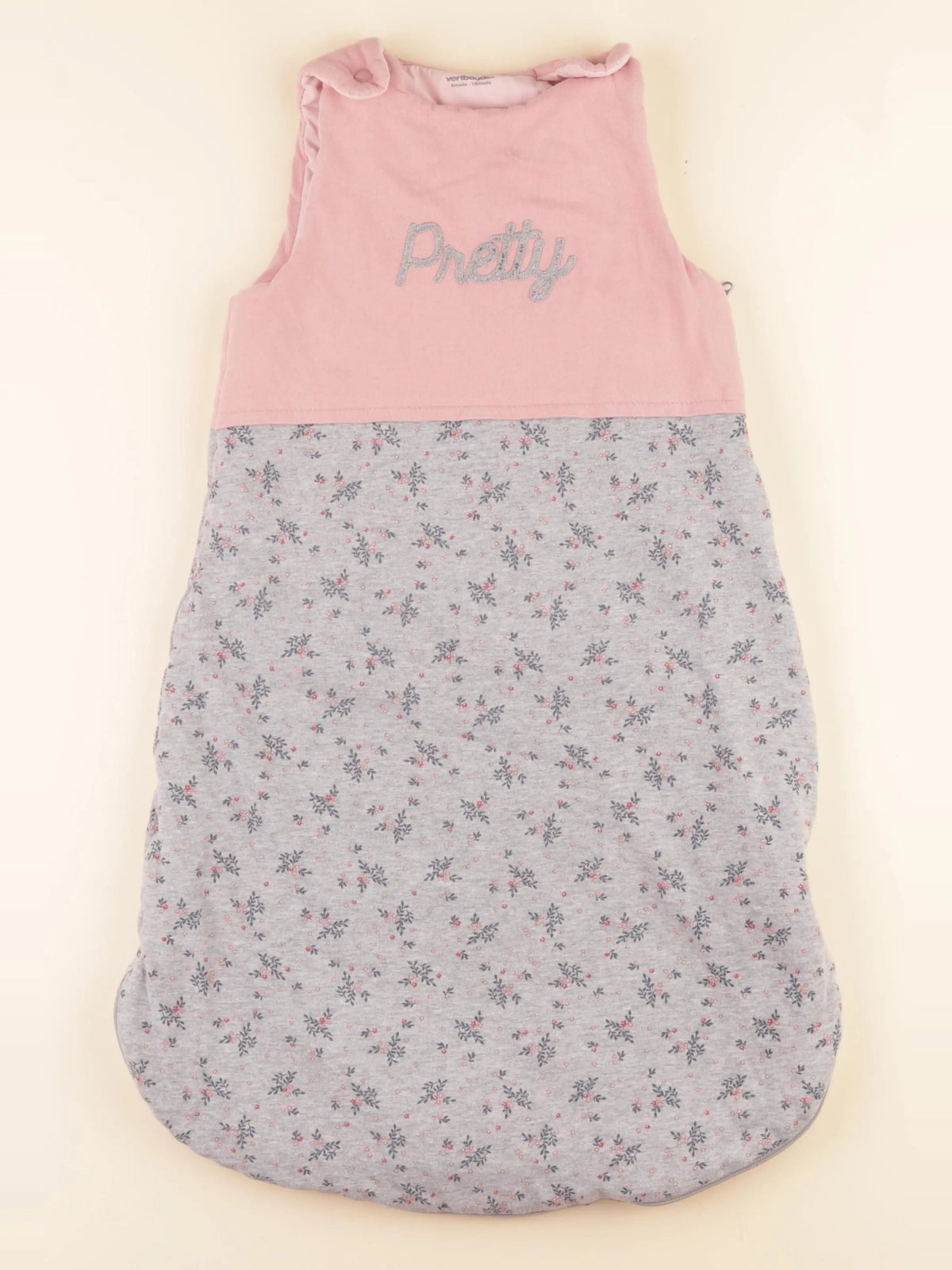 Vertbaudet - gigoteuse TOG 3 gris, rose - 6/18 mois