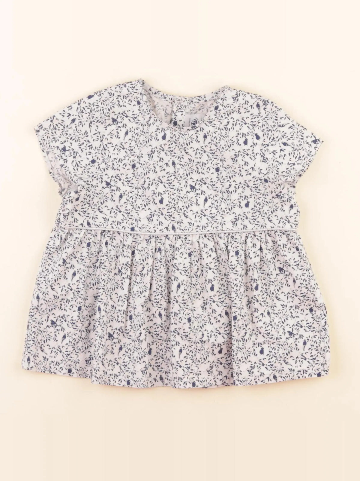 Petit Bateau - blouse blanc - 24 mois