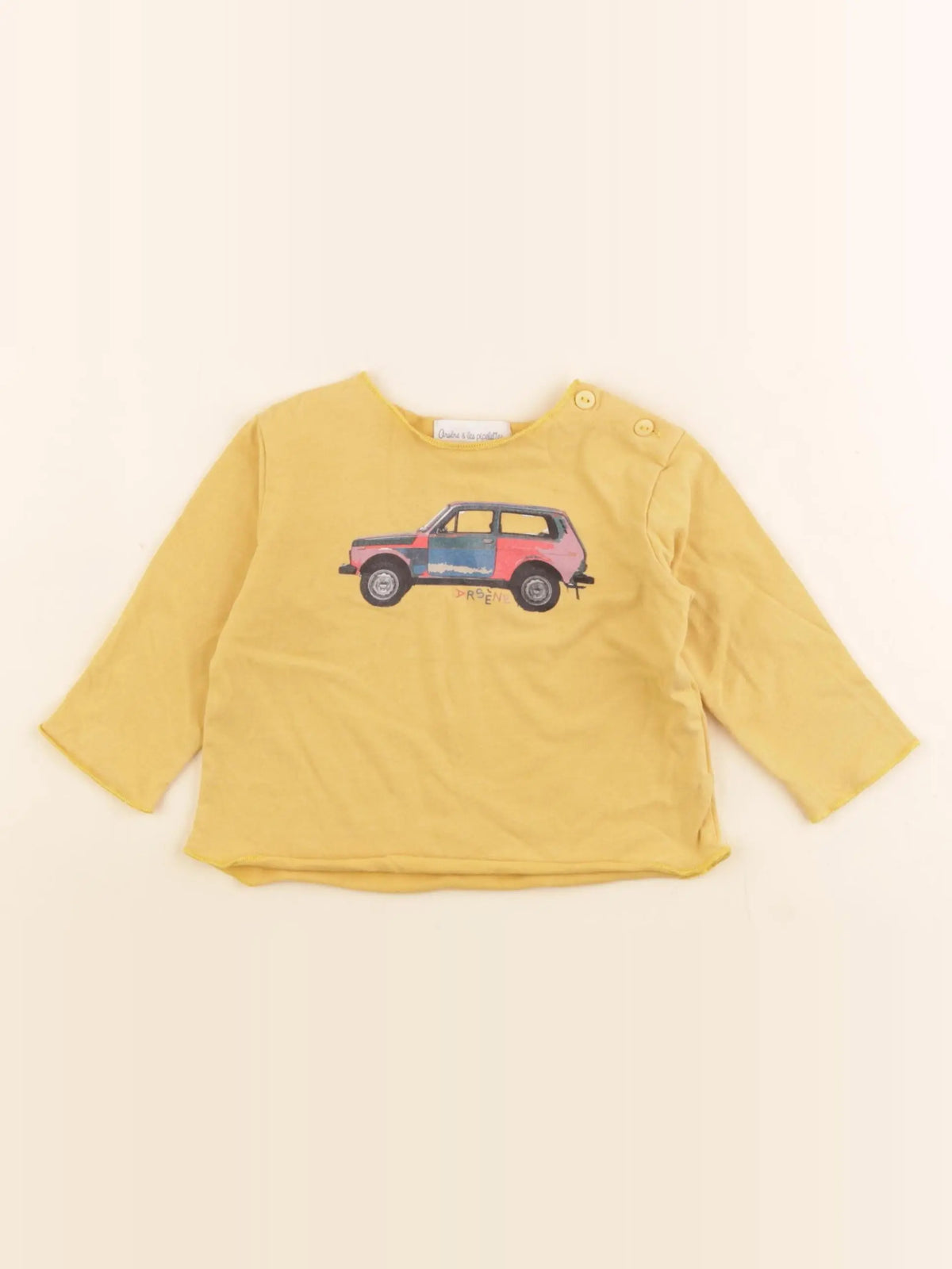 Arsène et les pipelettes - tee-shirt jaune - 12 mois