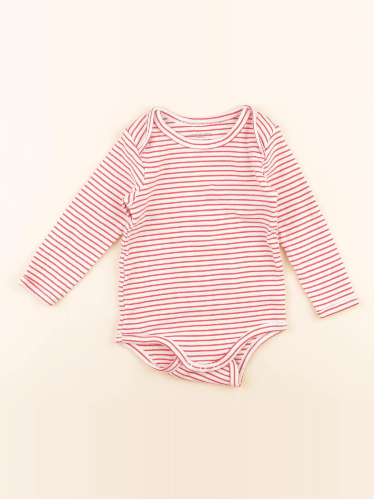 Vertbaudet - body blanc, rouge - 18 mois