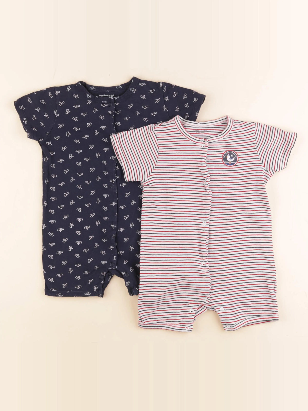 Vertbaudet - lot de 2 pyjamas coton multicolore - 18 mois