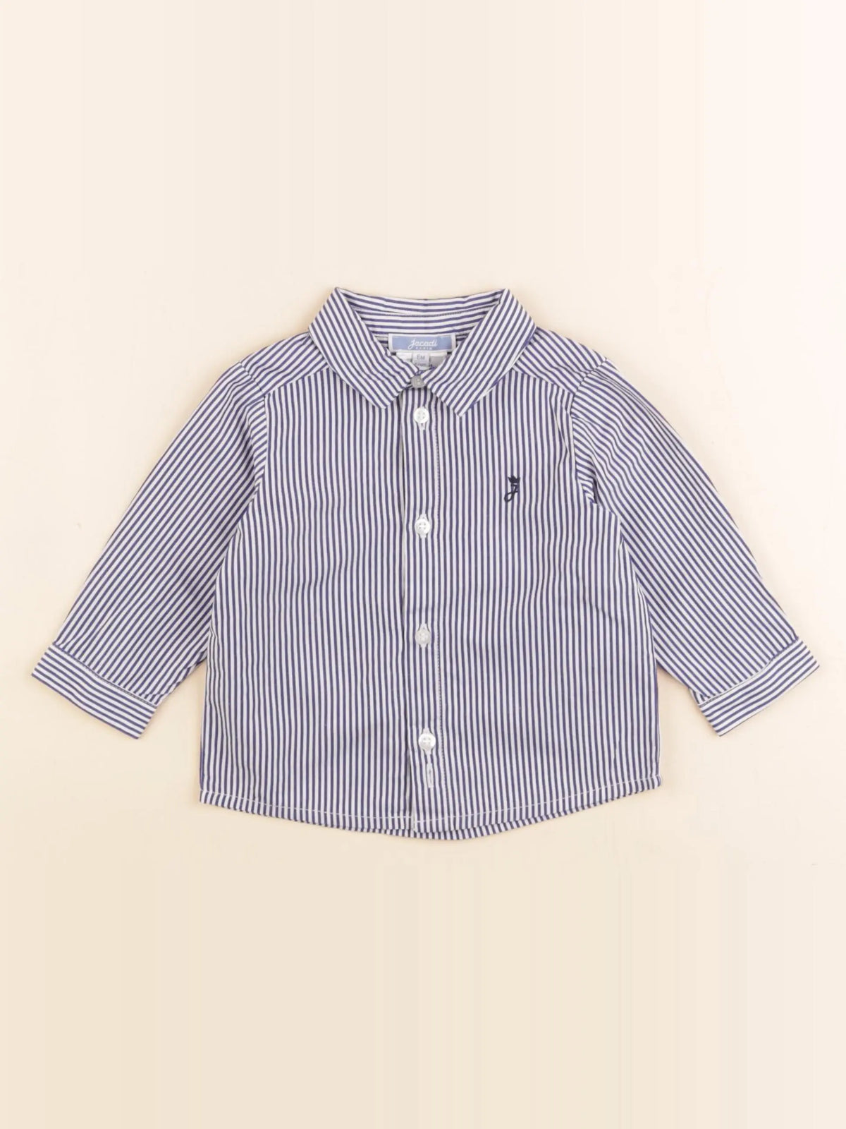 Jacadi - chemise bleu, blanc - 6 mois