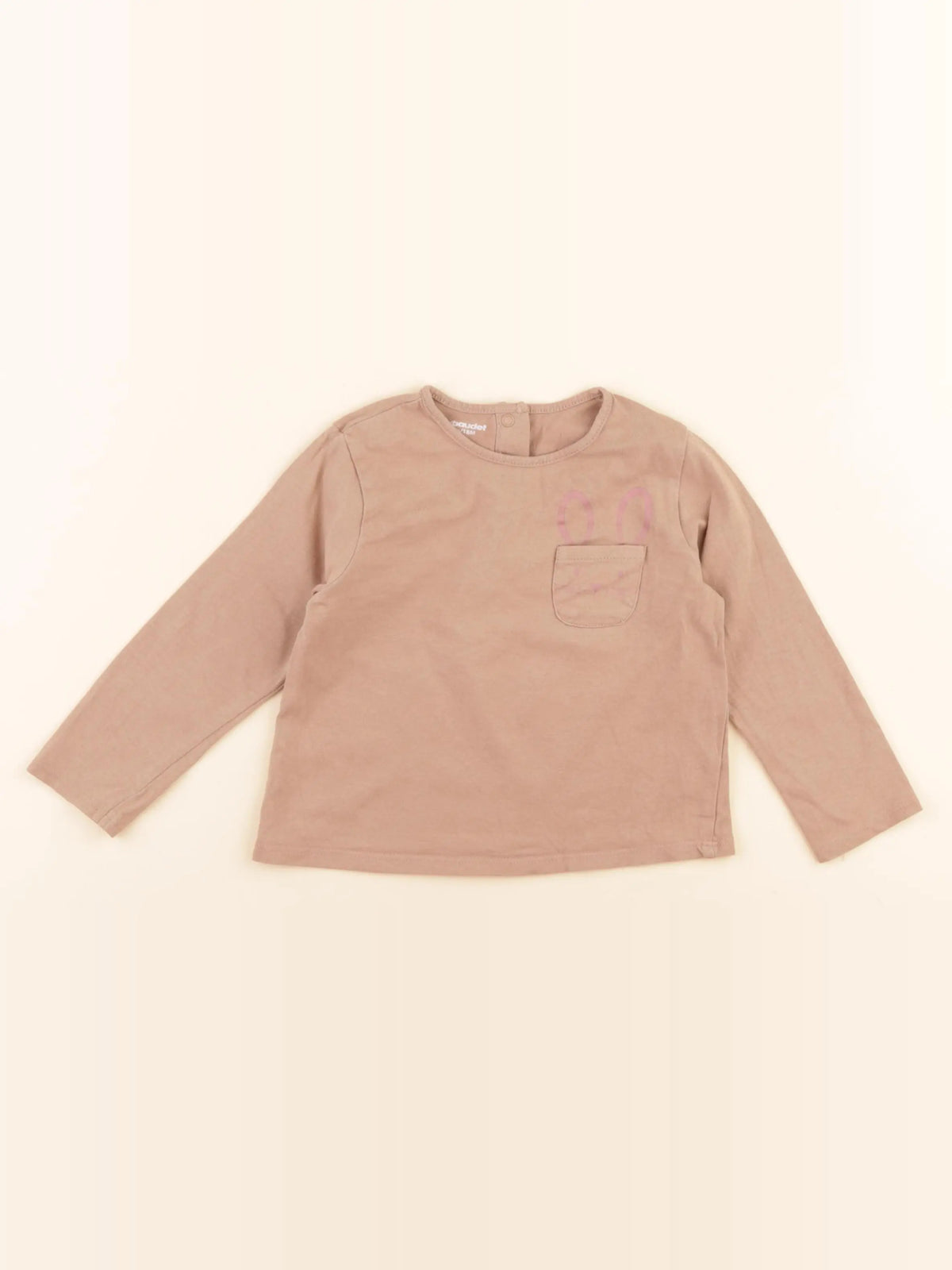 Vertbaudet - tee-shirt marron - 18 mois