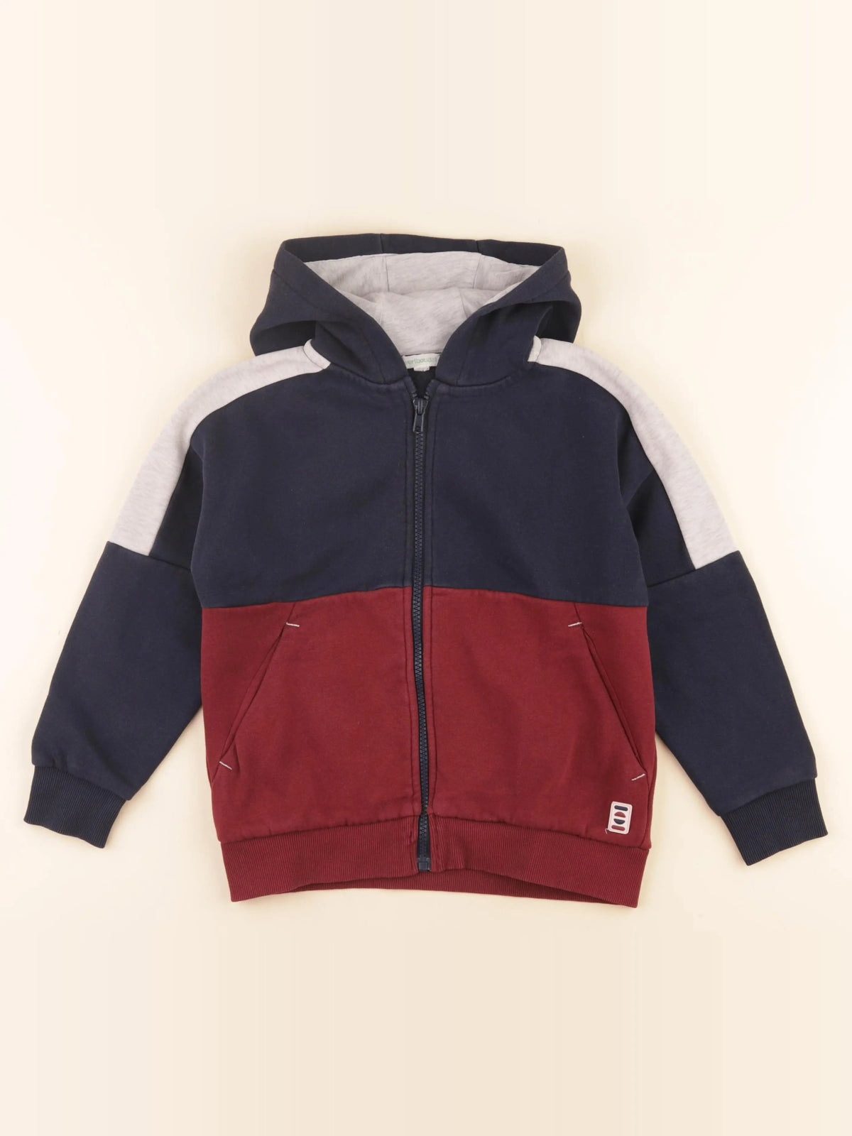Vertbaudet - sweat multicolore - 8 ans