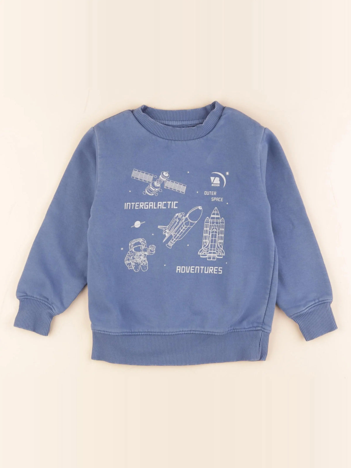Vertbaudet - sweat bleu - 6 ans