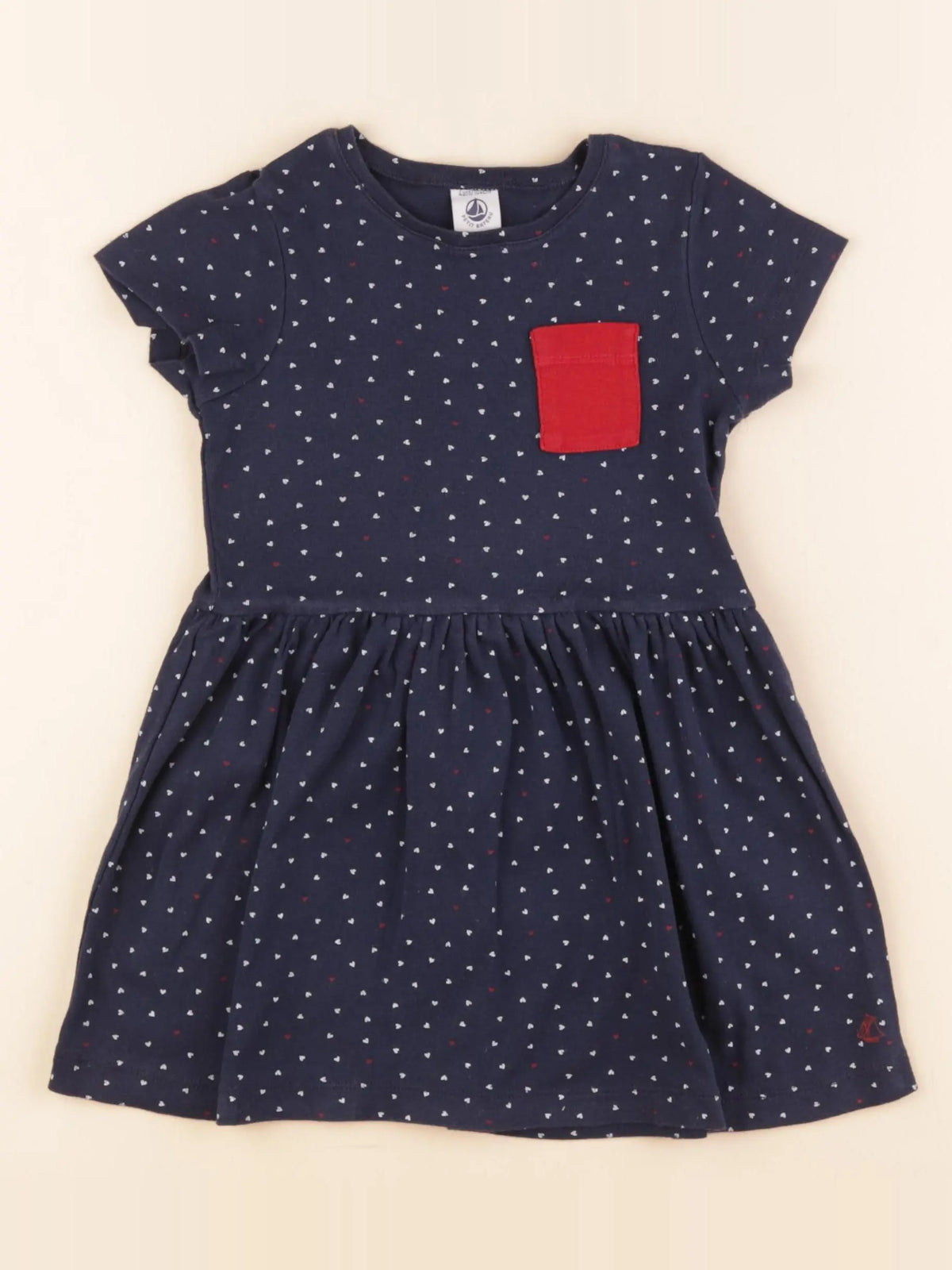 Petit Bateau - robe bleu - 4 ans