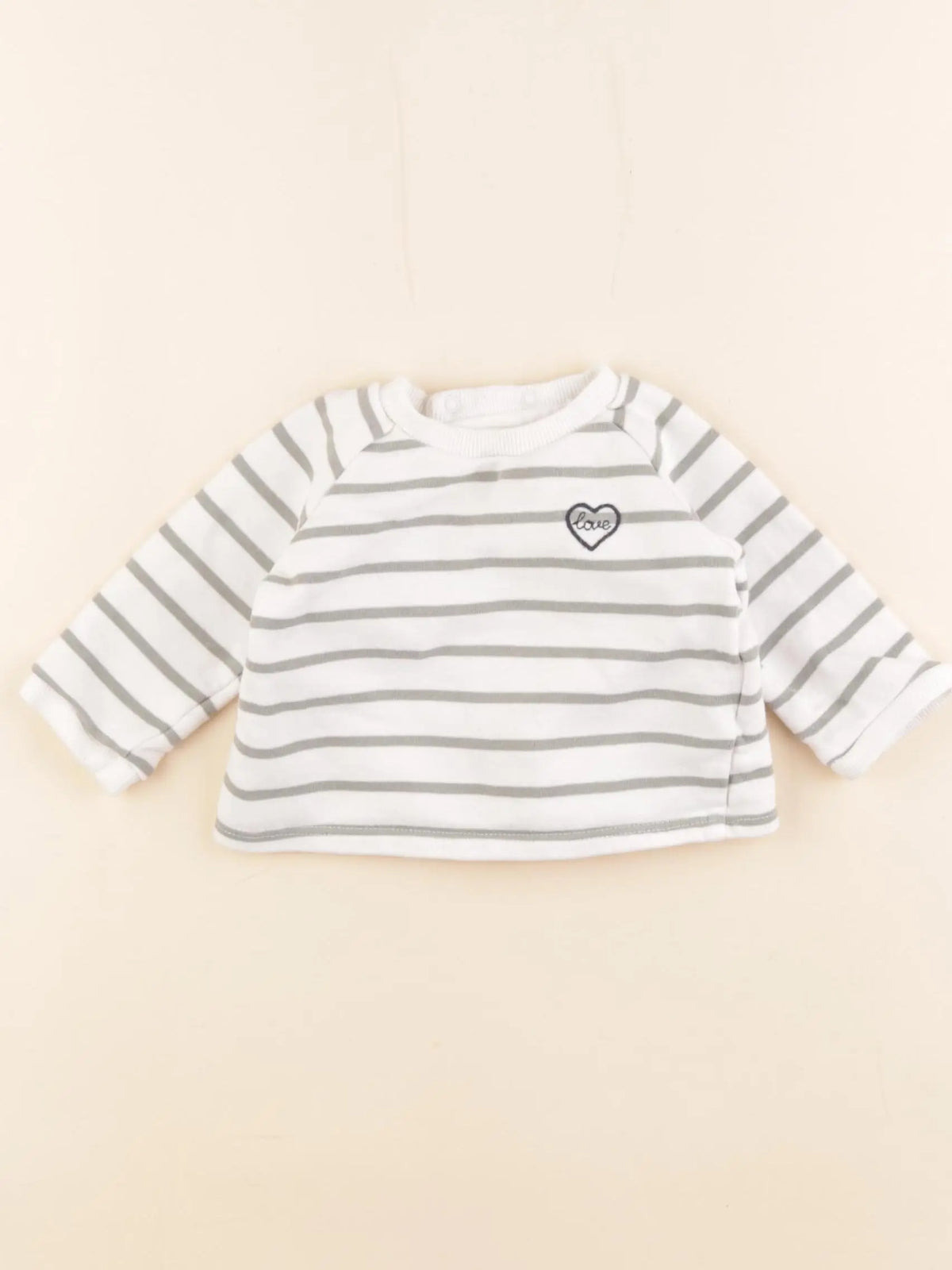 Boutchou - sweat blanc - 3 mois