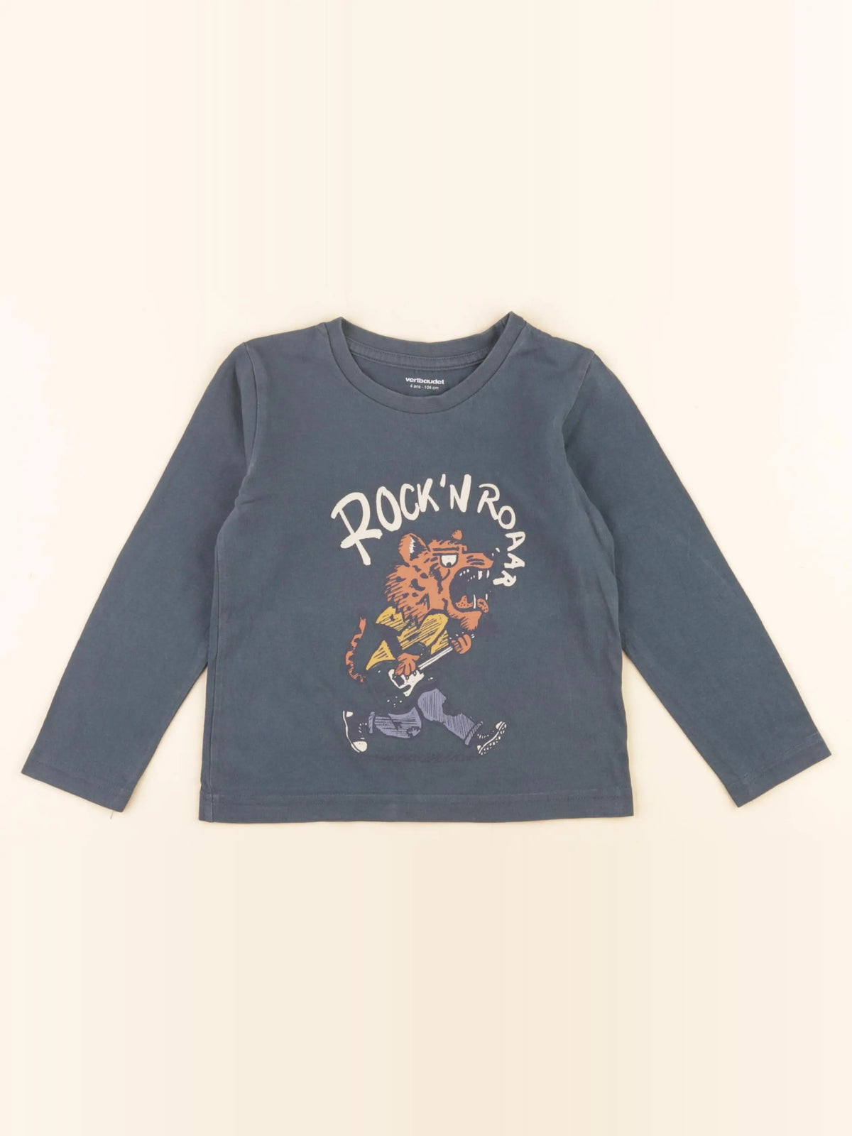 Vertbaudet - tee-shirt bleu - 4 ans