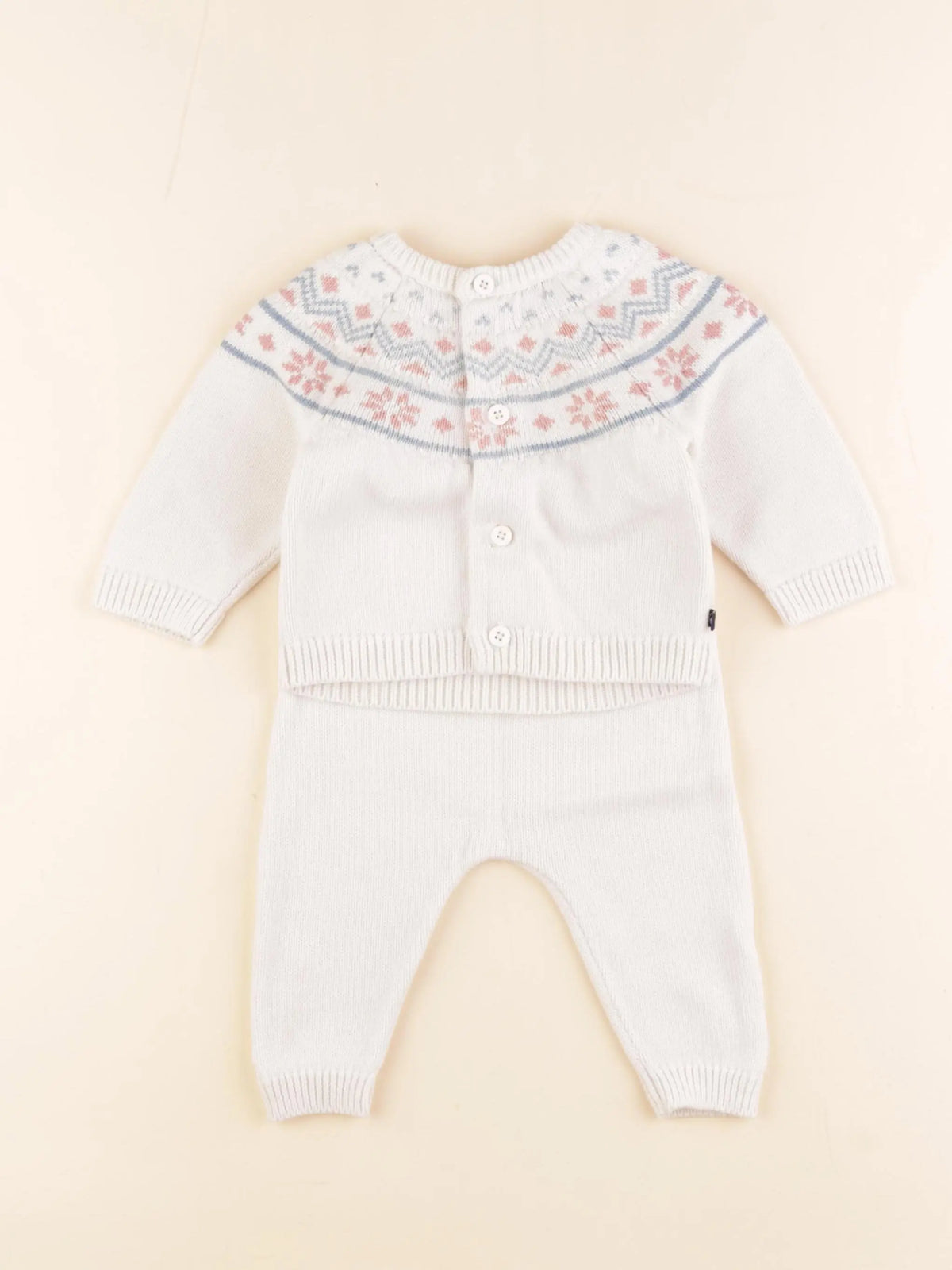 Petit Bateau - ensemble blanc - 6 mois