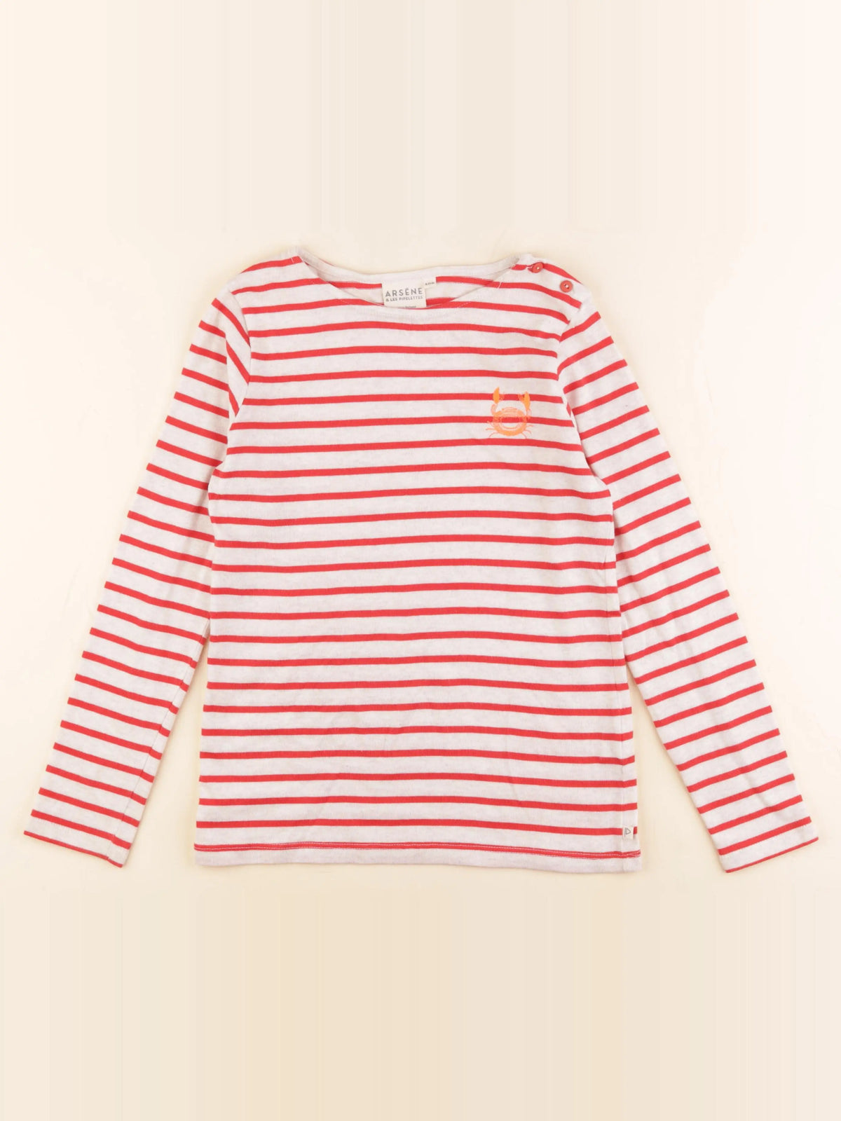 Arsène et les pipelettes - tee-shirt beige, rouge - 10 ans