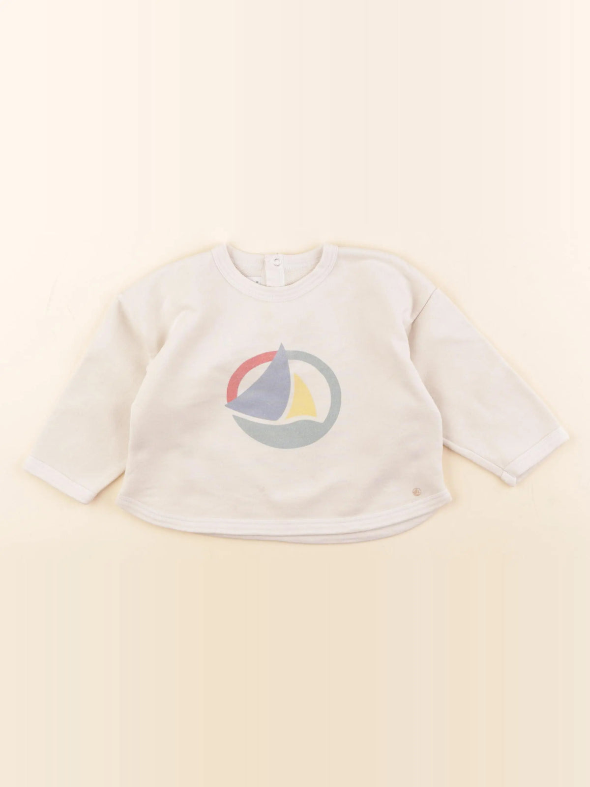 Petit Bateau - sweat beige - 18 mois