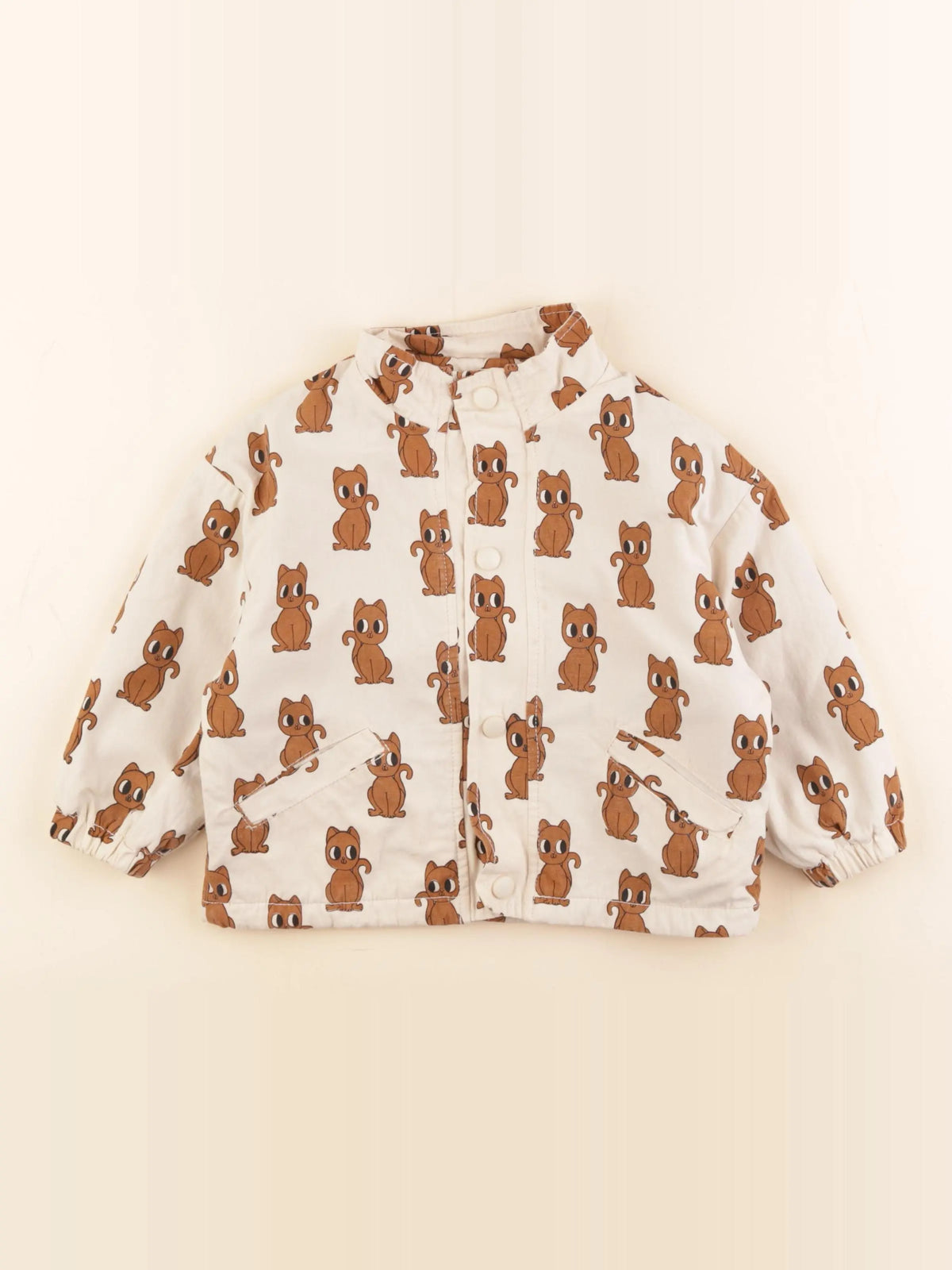 Gamin gamine - veste doublé beige, marron - 2 ans