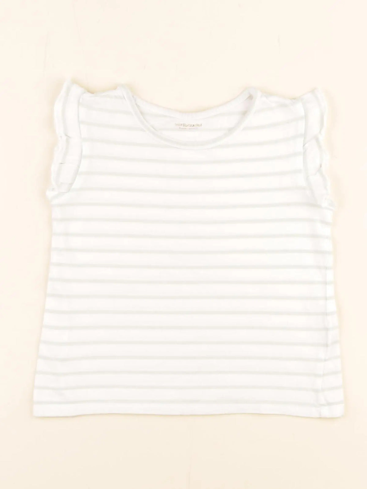 Vertbaudet - débardeur blanc, vert - 3 ans