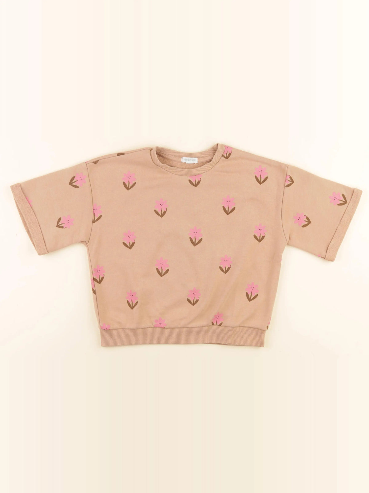 Vertbaudet - sweat marron - 6 ans