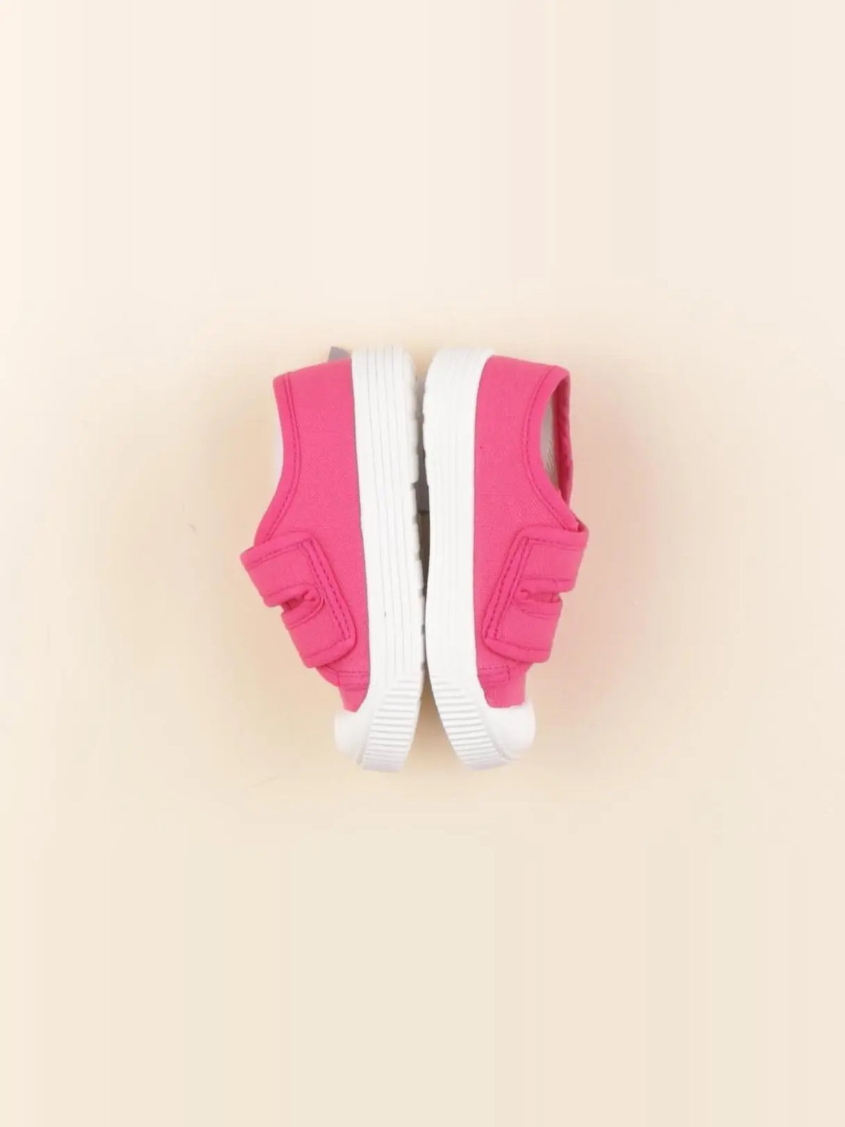 Vertbaudet - tennis à scratch/ lacets rose - pointure 23