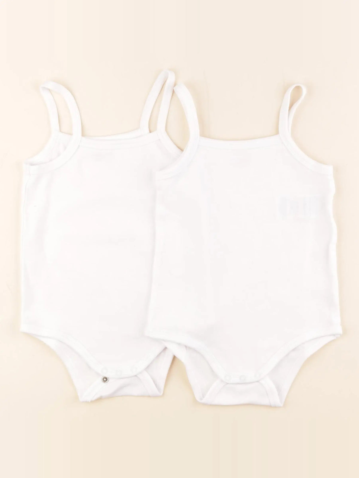 Vertbaudet - lot de 2 bodies en coton blanc - 36 mois