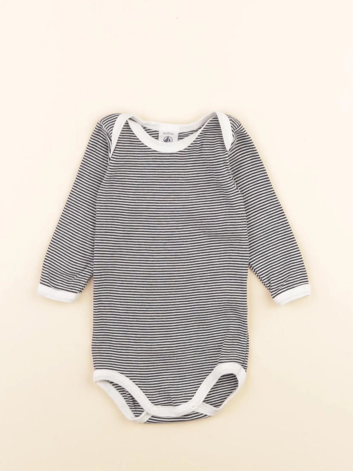 Petit Bateau - body bleu - 6 mois