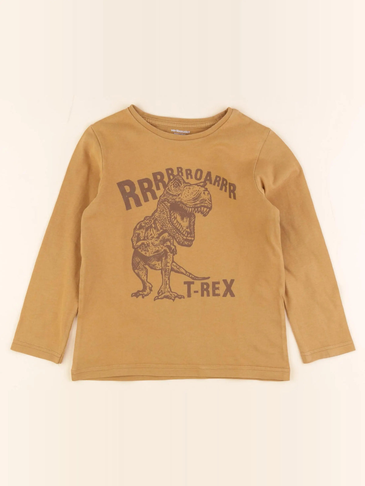 Vertbaudet - tee-shirt marron - 6 ans
