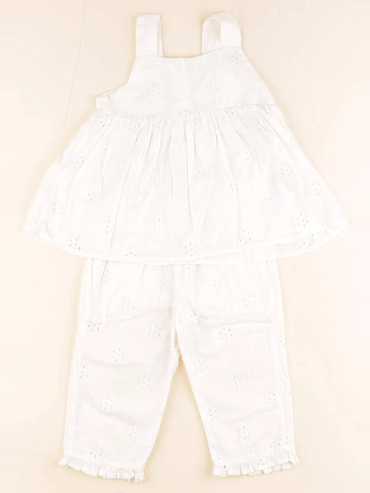 H&M - ensemble blanc - 12/18 mois